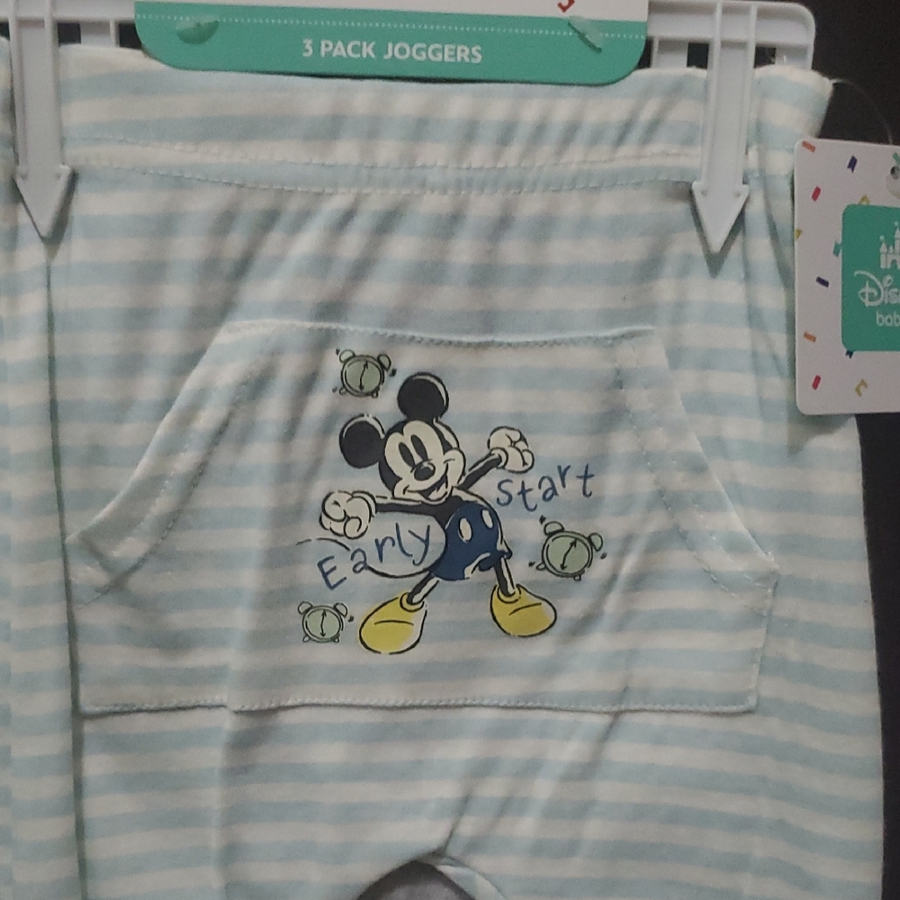 Disney Baby Blue and White Mickey Joggers